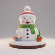 mono-nieve-pisapapeles.jpeg pisapapeles navidad de muñeco de nieve mavideño con gorro y bufanda con regalos y pino decoración cerámica yeso velas chocolates