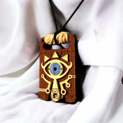 PhotoRoom-20230522_143414.png The Legend of Zelda Breath of The Wild Sheikah Eye Dog Tag Pendant Necklace
