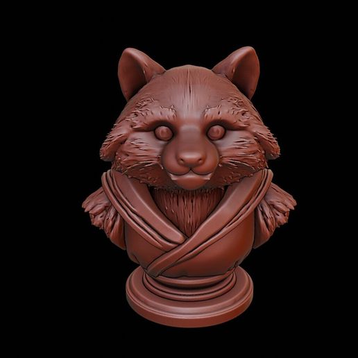 👤 Tanuki Beast Bust・Бесплатный 3D для 3D-печать・Cults