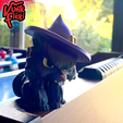 04.png Halloween Black Cat MultiColor Flexi Print-In-Place + figure & keychain