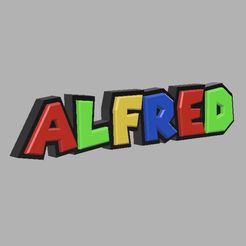 Image-24-05-2023-at-21.51.jpg ALFRED - 3D Super Mario Themed Custom Name Plate / Sign