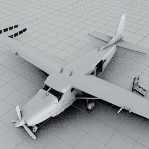 Cessna 208 Grand Caravan Business B Aircraft Jet Traveler 3D model