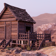cabin-mountain-V4.png STL file Tiny Mountain House・3D printer model to download