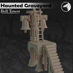 Bell-Tower2.png STL-Datei Glockenturm | Gespensterfriedhof・3D-druckbare Vorlage zum herunterladen