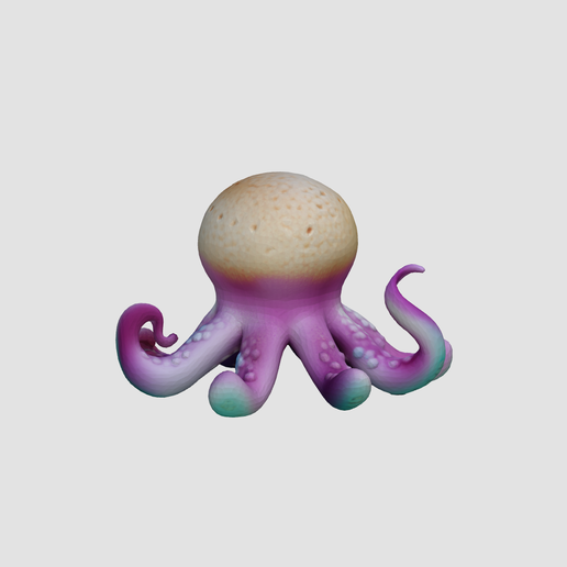 STL file Cute Cartoon Octopus 🐙 ・3D print model to download・Cults