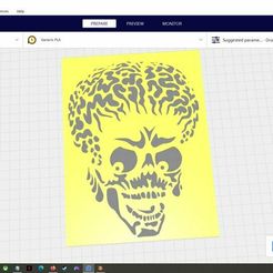 MA-Stencil.jpg STL file 2D Silhouette/Stencil Mars Attacks Head・3D printable model to download