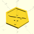crossed_swords-solid.png Crossed Swords Hexagon – 3D Printable Game Token