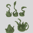 untitled5.png Tendril Carnivorous Plant 28mm and 50mm Creature for RPGs  5 Piece Set
