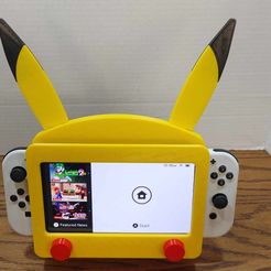 381241263_261062059639725_3658416119794111835_n.jpg Archivo STL Base para TV Pikachu Nintendo Switch・Diseño de impresión en 3D para descargar