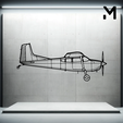 pa-30-twin-comanche.png Wall Silhouette: Airplane Set