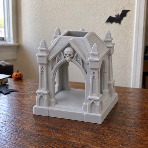 Farol de cementerio gótico | decoración Halloween STL