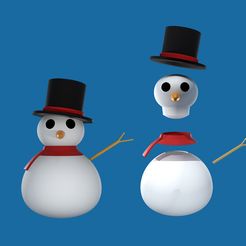 kapak deneme 1.jpg OBJ file Snowman・3D printable design to download