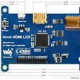 Waveshare_4inch_hdmi_lcd_dimensions.jpg STL file Ender 3 (Pro/V2) Touch Screen Interface for Klipper・3D printer design to download