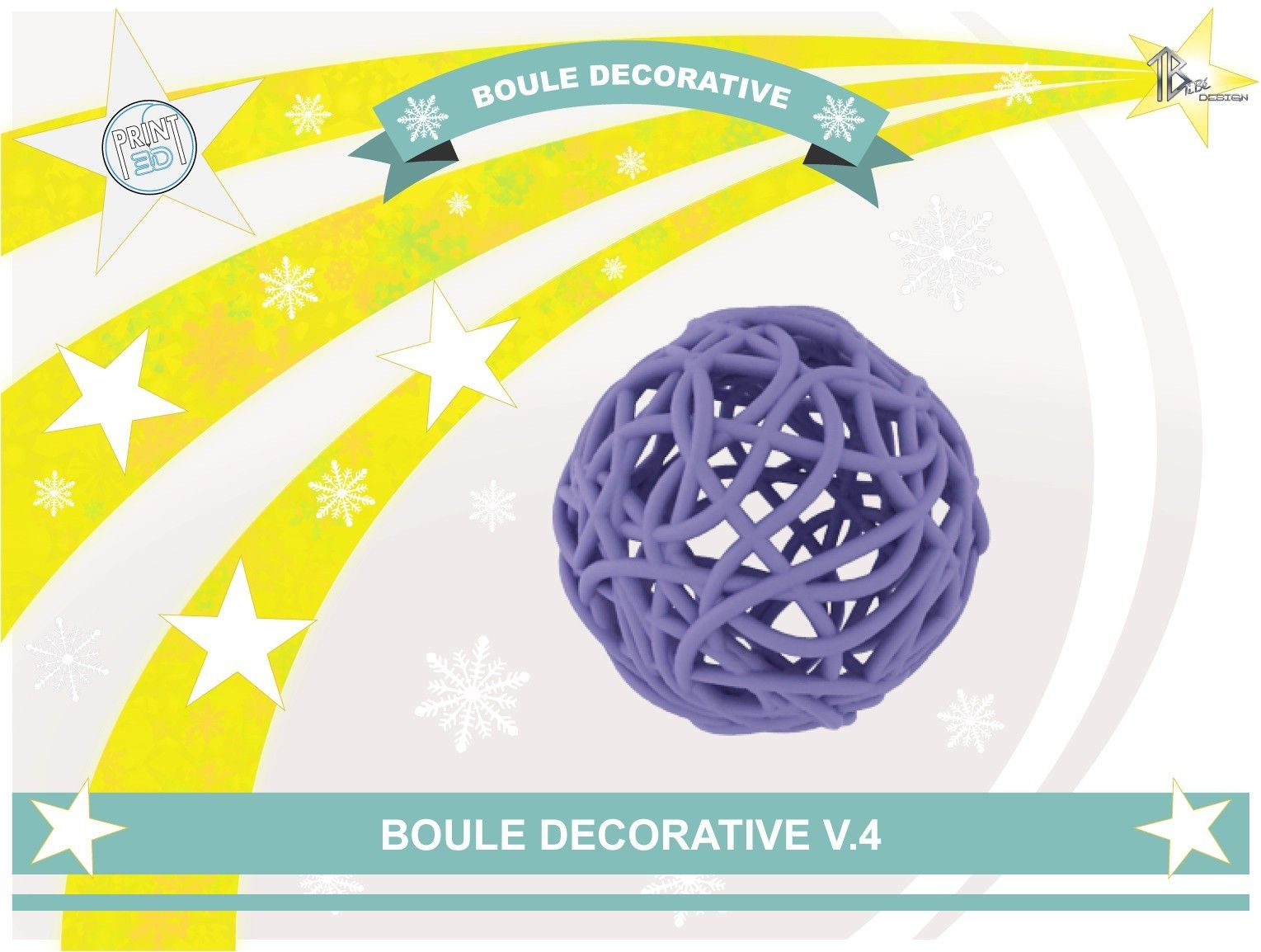 boule_deco_v4_def01.jpg Free STL file Decorative ball V.4・3D printing idea to download, Tibe-Design
