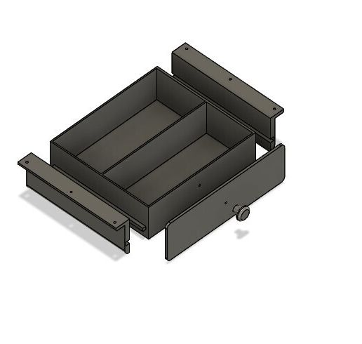 🏢 Sliding Desk Drawer・ STL File for 3D printing・Cults