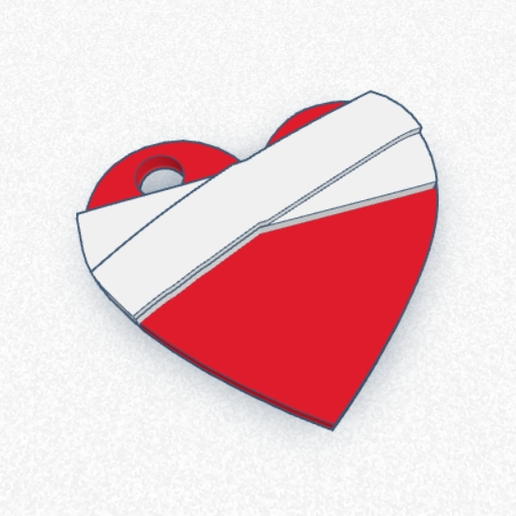 Heart ring with bandage emoji 3D model