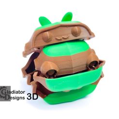 diator G. 30 Файл 3D Симпатичный Роли Поли・Шаблон для 3D-печати для загрузки, GladiatorDesigns3D
