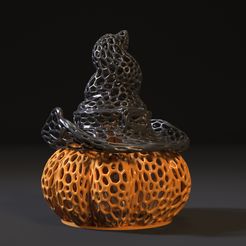 111.jpg Fichier 3D citrouille dans un chapeau・Design pour imprimante 3D à télécharger