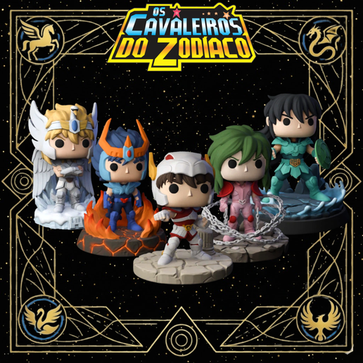 Saint Seiya Collection (Knights of the Zodiac) - Funko Pop Style - 3D Print STL