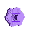 1hex_with_pillar.stl Locking Hex Terrain Stone Path