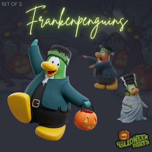 Frankenpenguins (Club Penguin) - 3 Model set