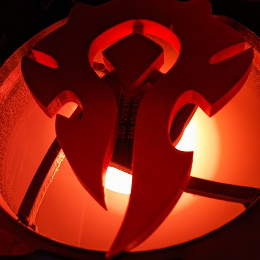 Fan grill 120mm Horde logo 3D model