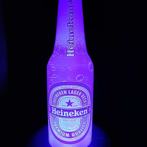 Haniees レジンアート ボトルアート\" heineken\"  sizeー2 🍺 Lithophanie Heineken beer bottle・ STL File for ・Cults