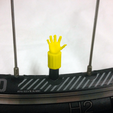 bike-hand-yellow.png STL file Human Hand Car Truck Bike Van Tire Tyre Wheel Valve Stem Caps Cover・3D printable model to download