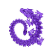 RoseDragon_LoopLegs.stl Файл STL Розовый дракон, День святого Валентина, артикулирующее животное Flexi Wiggle, печать на месте, фантазия・Дизайн для загрузки и 3D-печати
