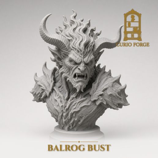 Balrog Bust - Lord of the Rings Fan Art 3D Print