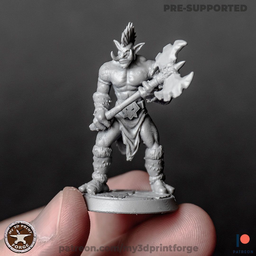 Download file Tribe Troll Berserk Warrior GREATAXE • 3D printer object ...