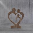 untitled.jpg 3D Family Heart Decor With 3D Stl Files, 3D Printing File, Valentine's Day, Home Decoration, 3D Print, Lover Gift, Wood Decor,