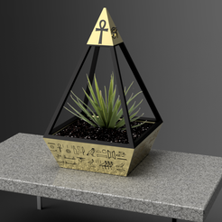 Planter1-v31.png STL file Egyptian style Planter・3D printing template to download