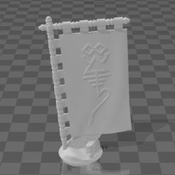 Space-elf-banner,-wonkru.jpg Descargar archivo STL El elfo del espacio levanta los estandartes en alto • Objeto imprimible en 3D, PERECil