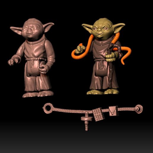 screenshot.7406.jpg Star Wars – Master Yoda – Action Figure 3.75" Kenner style.+Free 3D scan