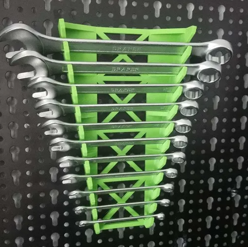 Spanner / Wrench pegboard holder & wall mounted version (New expansion bracket added for imperial SAE sets)