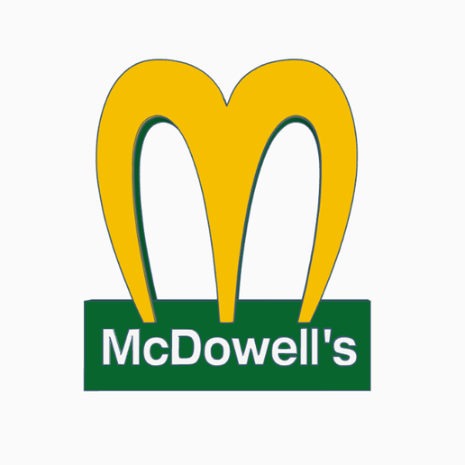 👾 McDOWELL's (COMING TO AMERICA) Logo Display by MANIACMANCAVE3D