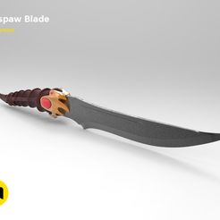 render.jpg Fichier STL Poignard à lame Catspaw・Idée pour impression 3D à télécharger