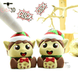 Cutie3D-Christmas Elf Keycap Fidget Clicker Keychain_01.png Cutie3D Christmas Elf Keycap Fidget Clicker Keychain - симпатичный брелок для рюкзака