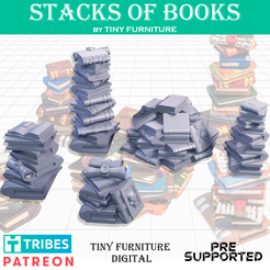 Stacks_MMF.png Файл STL Стопки книг・3D модель для печати скачать