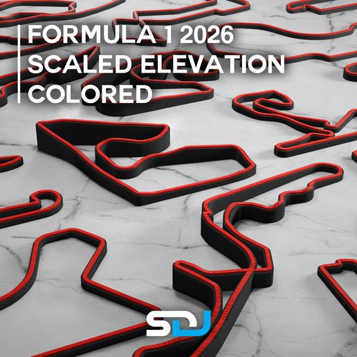 Formula 1 2026 - Scaled Elevation Colored