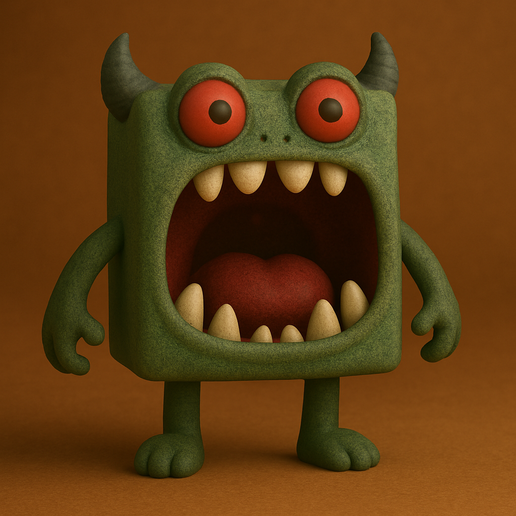 Moster cube Cute 3D printFree STL File for 3D printingCults