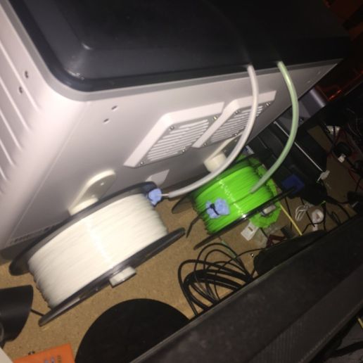 SpoolPlacement.jpg Filament Spool Hanger (Parametric)