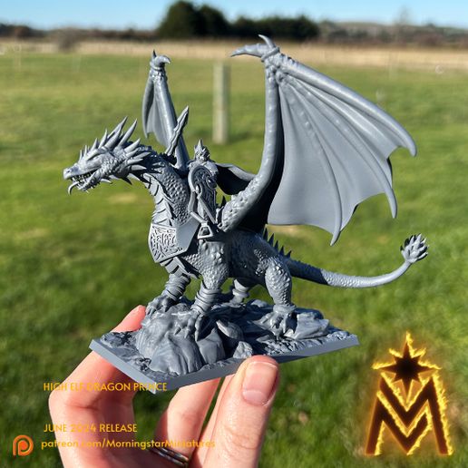 7-High-Elf-Dragon-Prince-32mm-Photo-Side.jpg High Elf Dragon Prince | Presupported Miniature