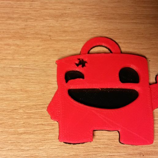 Super Meat Boy Keychain - 3D model önizlemesi