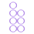 28_Piece_set_-_Connectin_rings_x7.STL Domino Cookie Cutter 2