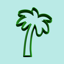 palmera-verano-cortante-galletas-stl-archivo.png Archivo STL cortador de galletas palmera de verano・Diseño para descargar y imprimir en 3D