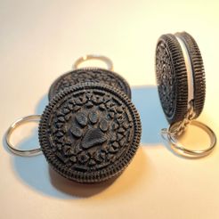 d1.jpg STL file Dog Paw Print OrCookie Keychain・3D printing design to download