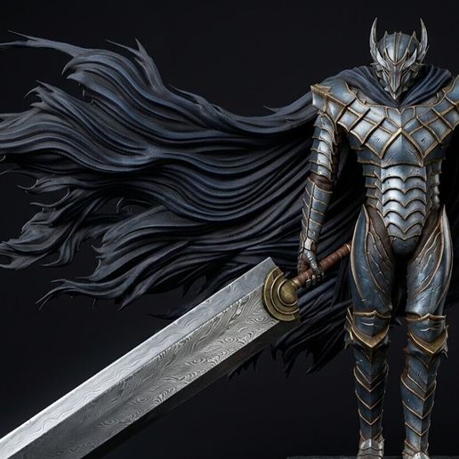 Dark Fantasy  Knight with Greatsword - 3D Printable Figure