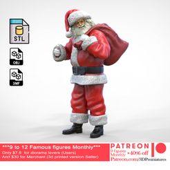 Santa_c.2e.jpg N3 Santa Claus or papa noel with bag